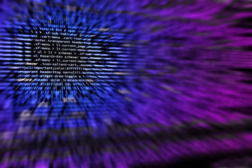 tela com codigos de programacao