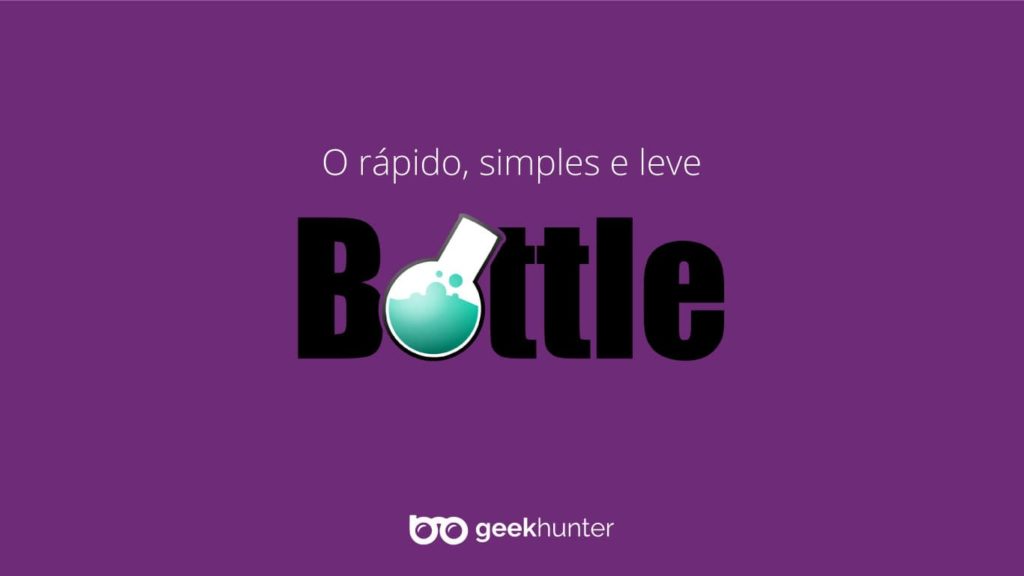 tela roxa com logo do framework bottle