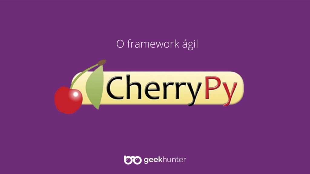 tela roxa com logo do framework cherrypy