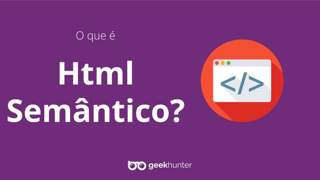 imagem com simbolo html e logo geekhunter