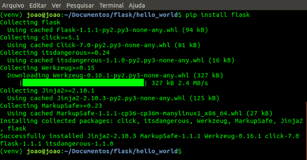 instalar flask