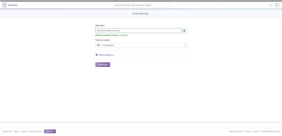 criar uma aplicação no heroku