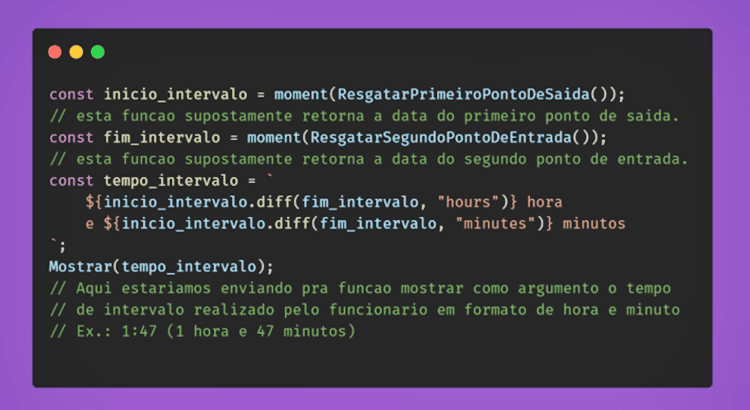 função para calcular os momentos da atividade