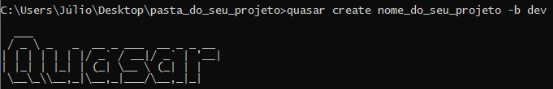 instalação do quasar