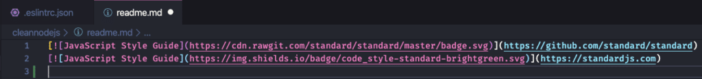 Badge JavaScript Standard Style