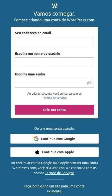 cadastrar-wordpress-com